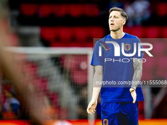 Netherlands forward Wout Weghorst plays during the match between the Netherlands and Bosnia and Herzegovina at the Philips Stadium for the U...