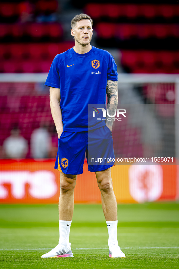 Netherlands forward Wout Weghorst plays during the match between the Netherlands and Bosnia and Herzegovina at the Philips Stadium for the U...