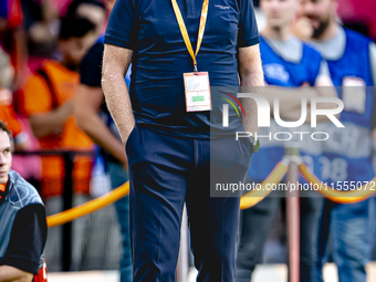 Netherlands trainer Ronald Koeman during the match between the Netherlands and Bosnia and Herzegovina at the Philips Stadium for the UEFA Na...