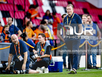 Netherlands trainer Ronald Koeman during the match between the Netherlands and Bosnia and Herzegovina at the Philips Stadium for the UEFA Na...