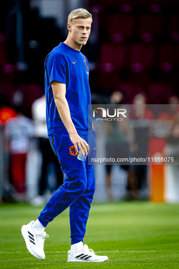 Netherlands defender Jan-Paul van Hecke plays during the match between the Netherlands and Bosnia and Herzegovina at the Philips Stadium for...