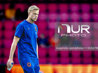 Netherlands defender Jan-Paul van Hecke plays during the match between the Netherlands and Bosnia and Herzegovina at the Philips Stadium for...