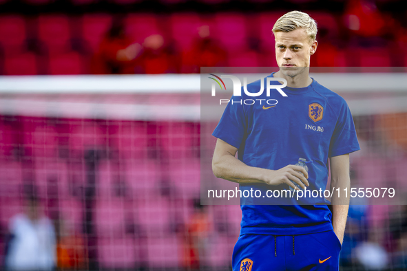 Netherlands defender Jan-Paul van Hecke plays during the match between the Netherlands and Bosnia and Herzegovina at the Philips Stadium for...