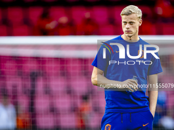 Netherlands defender Jan-Paul van Hecke plays during the match between the Netherlands and Bosnia and Herzegovina at the Philips Stadium for...