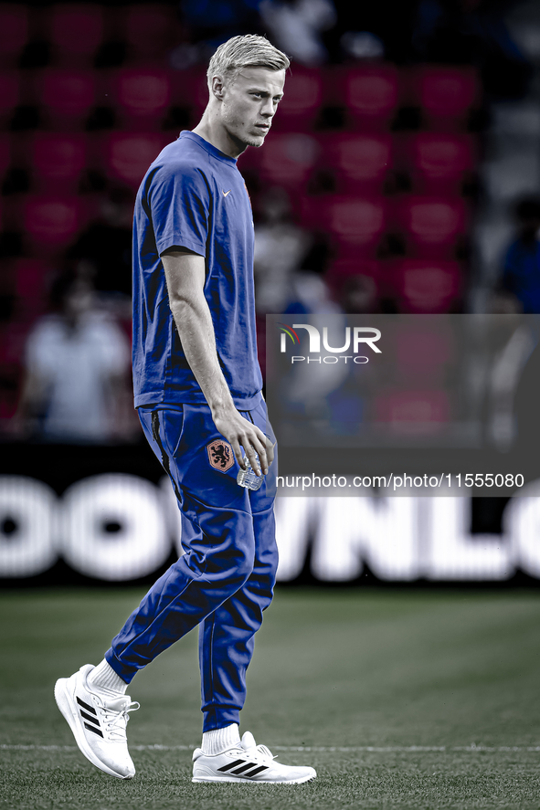 Netherlands defender Jan-Paul van Hecke plays during the match between the Netherlands and Bosnia and Herzegovina at the Philips Stadium for...