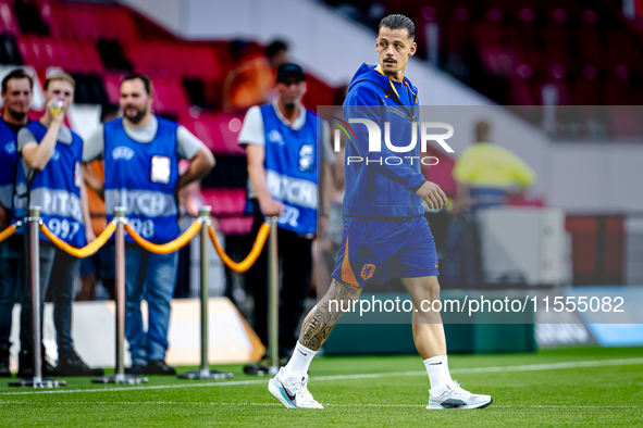 Netherlands goalkeeper Nick Olij during the match between the Netherlands and Bosnia and Herzegovina at the Philips Stadium for the UEFA Nat...