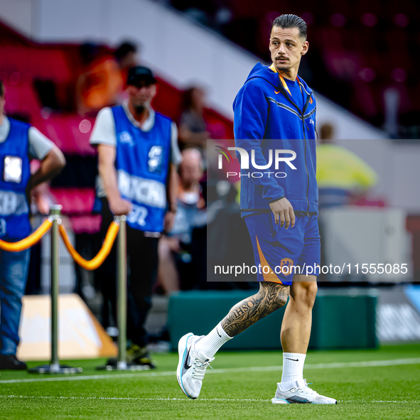 Netherlands goalkeeper Nick Olij during the match between the Netherlands and Bosnia and Herzegovina at the Philips Stadium for the UEFA Nat...