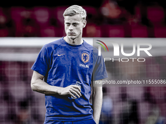 Netherlands defender Jan-Paul van Hecke plays during the match between the Netherlands and Bosnia and Herzegovina at the Philips Stadium for...