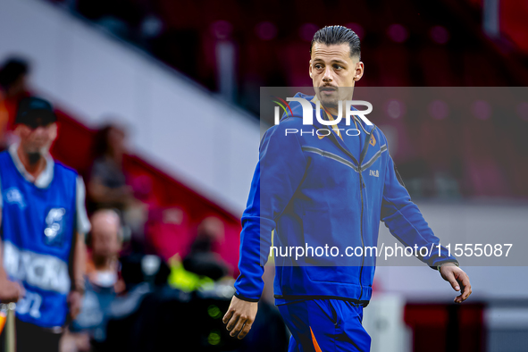 Netherlands goalkeeper Nick Olij during the match between the Netherlands and Bosnia and Herzegovina at the Philips Stadium for the UEFA Nat...