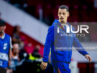 Netherlands goalkeeper Nick Olij during the match between the Netherlands and Bosnia and Herzegovina at the Philips Stadium for the UEFA Nat...