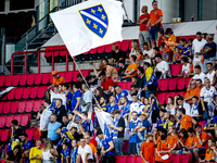 Supporters of Bosnia and Herzegovina during the match between the Netherlands and Bosnia and Herzegovina at the Philips Stadium for the UEFA...