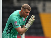 Michael Kelly of Accrington Stanley lines up his wall during the Sky Bet League 2 match between Notts County and Accrington Stanley at Meado...