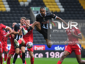 Jacob Bedeau of Notts County is in action during the Sky Bet League 2 match between Notts County and Accrington Stanley at Meadow Lane in No...