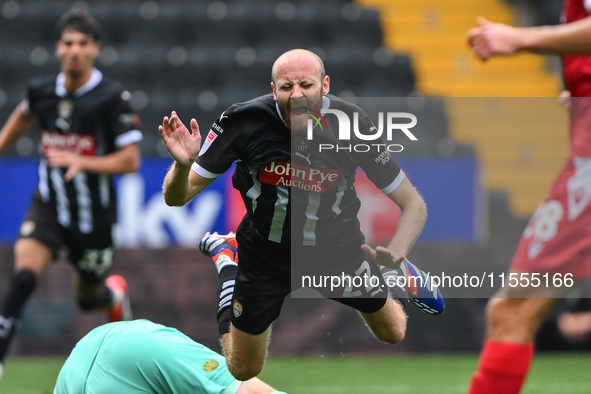 Curtis Edwards of Notts County during the Sky Bet League 2 match between Notts County and Accrington Stanley at Meadow Lane in Nottingham, E...