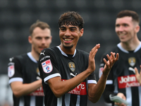 George Abbott of Notts County celebrates victory during the Sky Bet League 2 match between Notts County and Accrington Stanley at Meadow Lan...