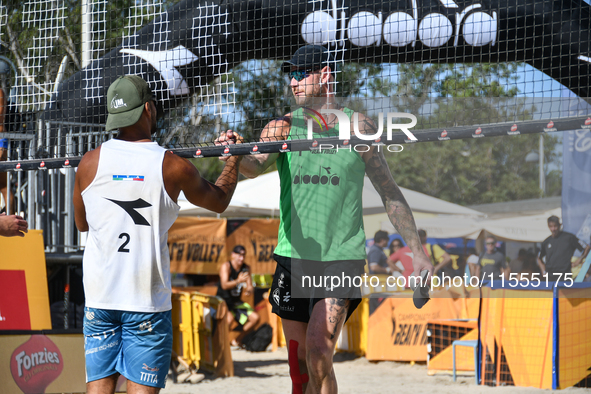 #2 LUPO D. - #1 ZAYTSEV I. (Green) vs #1 SACRIPANTI M. - #2 TITTA G. (White) during the 16/8 final of Fonzies Campionato Italiano Assoluti F...