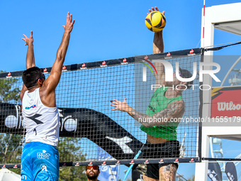 #2 LUPO D. - #1 ZAYTSEV I. (Green) vs #1 SACRIPANTI M. - #2 TITTA G. (White) during the 16/8 final of Fonzies Campionato Italiano Assoluti F...