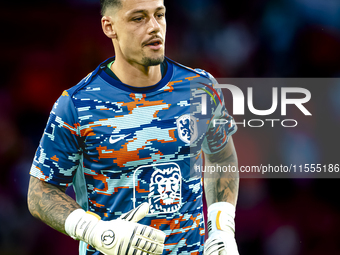 Netherlands goalkeeper Nick Olij during the match between the Netherlands and Bosnia and Herzegovina at the Philips Stadium for the UEFA Nat...