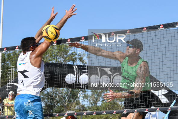 #2 LUPO D. - #1 ZAYTSEV I. (Green) vs #1 SACRIPANTI M. - #2 TITTA G. (White) during the 16/8 final of Fonzies Campionato Italiano Assoluti F...