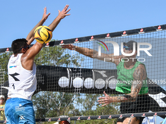 #2 LUPO D. - #1 ZAYTSEV I. (Green) vs #1 SACRIPANTI M. - #2 TITTA G. (White) during the 16/8 final of Fonzies Campionato Italiano Assoluti F...