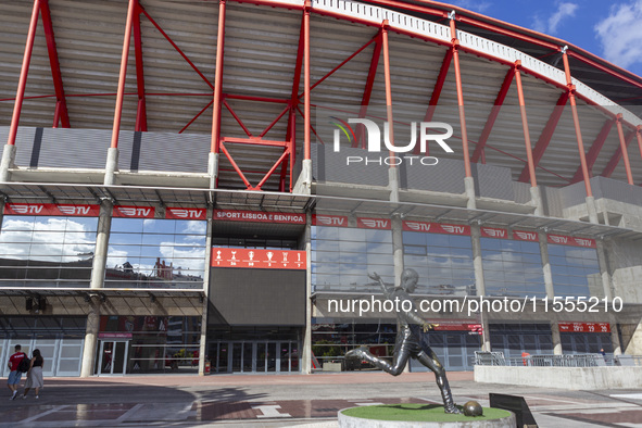 An exterior view of the Benfica ''Estadio da Luz'' in Lisbon, Portugal, on September 7, 2024. The soccer team has a new coach, Portuguese ex...