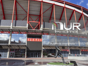 An exterior view of the Benfica ''Estadio da Luz'' in Lisbon, Portugal, on September 7, 2024. The soccer team has a new coach, Portuguese ex...