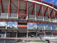 An exterior view of the Benfica ''Estadio da Luz'' in Lisbon, Portugal, on September 7, 2024. The soccer team has a new coach, Portuguese ex...