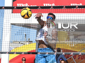 #2 LUPO D. - #1 ZAYTSEV I. (Green) vs #1 SACRIPANTI M. - #2 TITTA G. (White) during the 16/8 final of Fonzies Campionato Italiano Assoluti F...