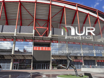 An exterior view of the Benfica ''Estadio da Luz'' in Lisbon, Portugal, on September 7, 2024. The soccer team has a new coach, Portuguese ex...