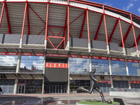 An exterior view of the Benfica ''Estadio da Luz'' in Lisbon, Portugal, on September 7, 2024. The soccer team has a new coach, Portuguese ex...