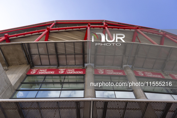 An exterior view of the Benfica ''Estadio da Luz'' in Lisbon, Portugal, on September 7, 2024. The soccer team has a new coach, Portuguese ex...