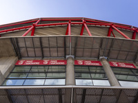 An exterior view of the Benfica ''Estadio da Luz'' in Lisbon, Portugal, on September 7, 2024. The soccer team has a new coach, Portuguese ex...