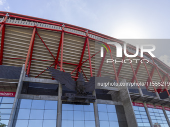 An exterior view of the Benfica ''Estadio da Luz'' in Lisbon, Portugal, on September 7, 2024. The soccer team has a new coach, Portuguese ex...