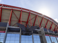 An exterior view of the Benfica ''Estadio da Luz'' in Lisbon, Portugal, on September 7, 2024. The soccer team has a new coach, Portuguese ex...