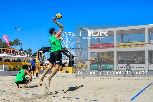 #2 LUPO D. - #1 ZAYTSEV I. (Green) vs #1 SACRIPANTI M. - #2 TITTA G. (White) during the 16/8 final of Fonzies Campionato Italiano Assoluti F...