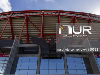 An exterior view of the Benfica ''Estadio da Luz'' in Lisbon, Portugal, on September 7, 2024. The soccer team has a new coach, Portuguese ex...