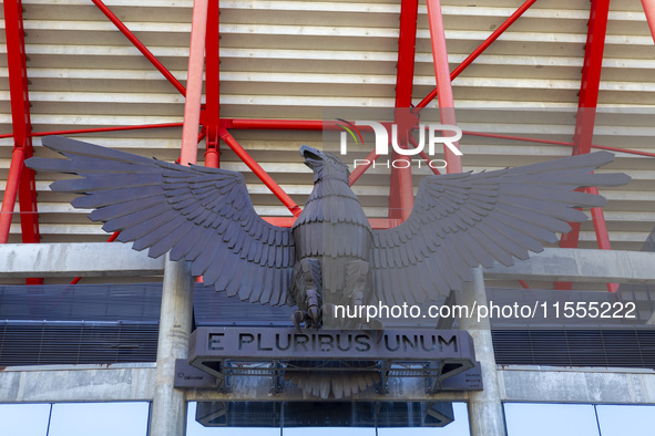 An exterior view of the Benfica ''Estadio da Luz'' in Lisbon, Portugal, on September 7, 2024. The soccer team has a new coach, Portuguese ex...