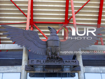 An exterior view of the Benfica ''Estadio da Luz'' in Lisbon, Portugal, on September 7, 2024. The soccer team has a new coach, Portuguese ex...