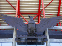 An exterior view of the Benfica ''Estadio da Luz'' in Lisbon, Portugal, on September 7, 2024. The soccer team has a new coach, Portuguese ex...