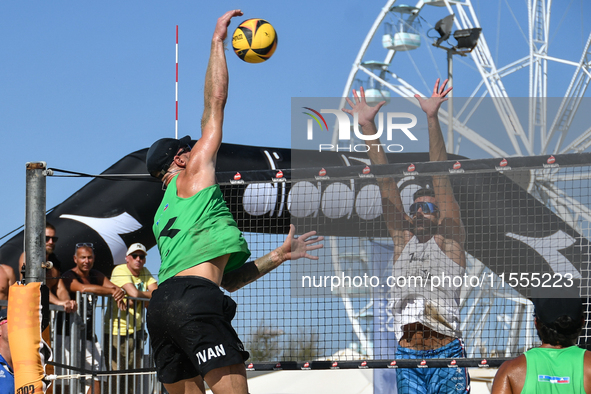 #2 LUPO D. - #1 ZAYTSEV I. (Green) vs #1 SACRIPANTI M. - #2 TITTA G. (White) during the 16/8 final of Fonzies Campionato Italiano Assoluti F...