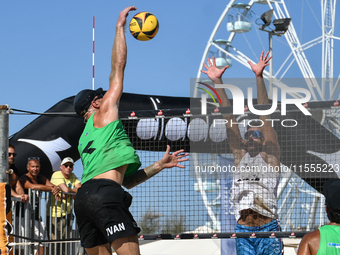 #2 LUPO D. - #1 ZAYTSEV I. (Green) vs #1 SACRIPANTI M. - #2 TITTA G. (White) during the 16/8 final of Fonzies Campionato Italiano Assoluti F...