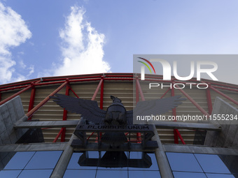 An exterior view of the Benfica ''Estadio da Luz'' in Lisbon, Portugal, on September 7, 2024. The soccer team has a new coach, Portuguese ex...