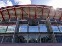 An exterior view of the Benfica ''Estadio da Luz'' in Lisbon, Portugal, on September 7, 2024. The soccer team has a new coach, Portuguese ex...