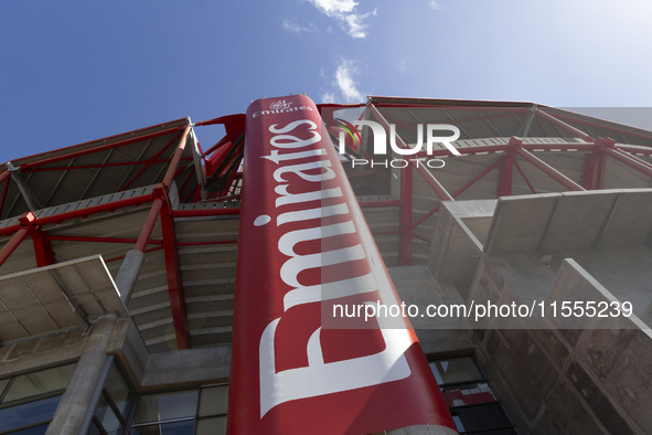 An exterior view of the Benfica ''Estadio da Luz'' in Lisbon, Portugal, on September 7, 2024. The soccer team has a new coach, Portuguese ex...