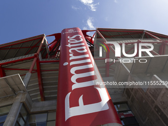 An exterior view of the Benfica ''Estadio da Luz'' in Lisbon, Portugal, on September 7, 2024. The soccer team has a new coach, Portuguese ex...