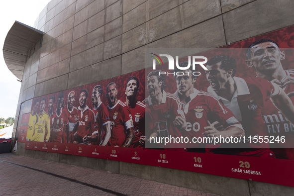 An exterior view of the Benfica ''Estadio da Luz'' in Lisbon, Portugal, on September 7, 2024. The soccer team has a new coach, Portuguese ex...