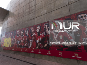 An exterior view of the Benfica ''Estadio da Luz'' in Lisbon, Portugal, on September 7, 2024. The soccer team has a new coach, Portuguese ex...