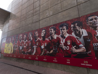 An exterior view of the Benfica ''Estadio da Luz'' in Lisbon, Portugal, on September 7, 2024. The soccer team has a new coach, Portuguese ex...