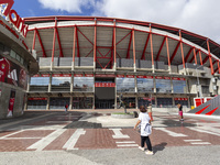 An exterior view of the Benfica ''Estadio da Luz'' in Lisbon, Portugal, on September 7, 2024. The soccer team has a new coach, Portuguese ex...