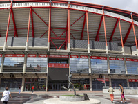 An exterior view of the Benfica ''Estadio da Luz'' in Lisbon, Portugal, on September 7, 2024. The soccer team has a new coach, Portuguese ex...